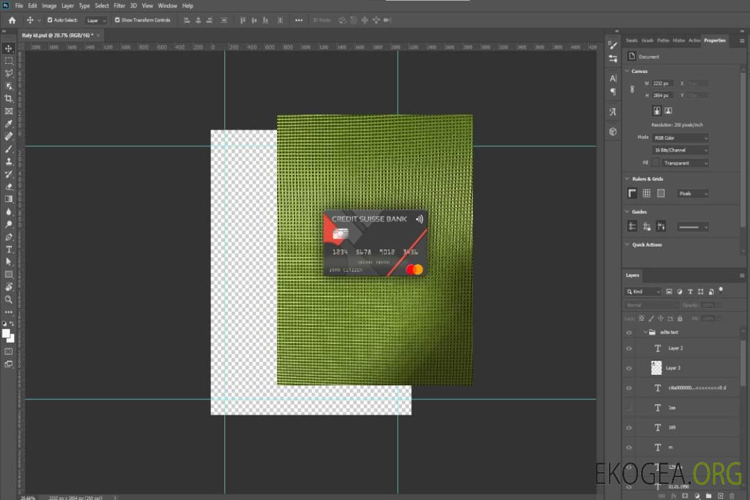 USA Credit Suisse Bank mastercard photolook , template